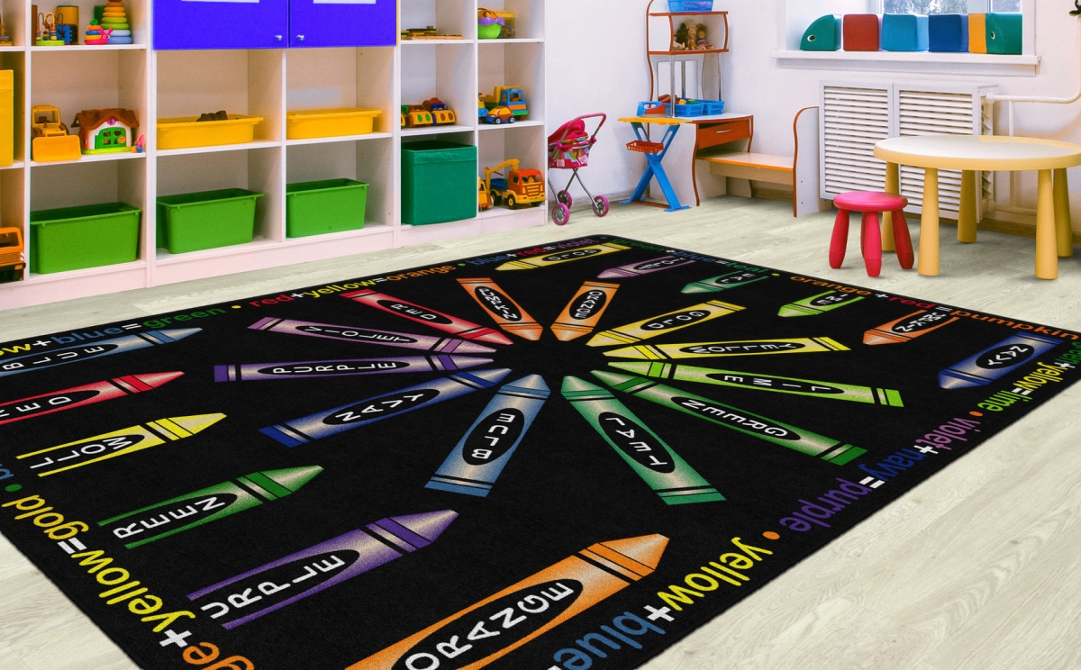 FE114-44A All Mixed Up Black Rectangle Rug - 7 ft. 6 in. x 12 ft.