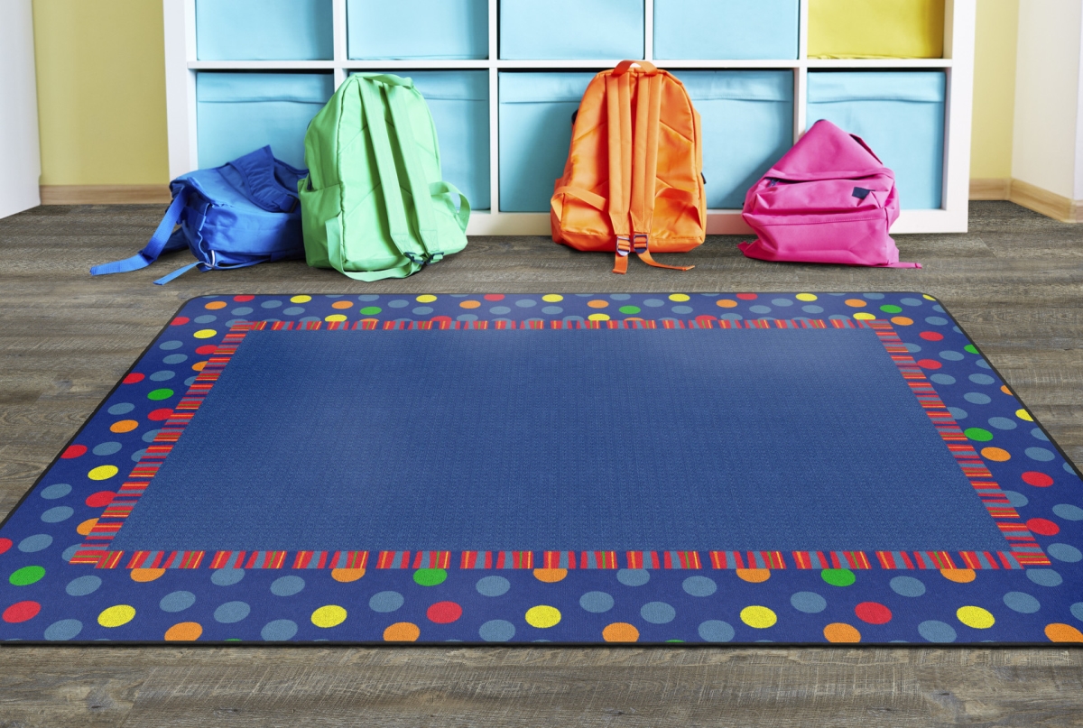 FE429-32A Dots & Stripes Rectangle Rug - 6 ft. x 8 ft. 4 in.
