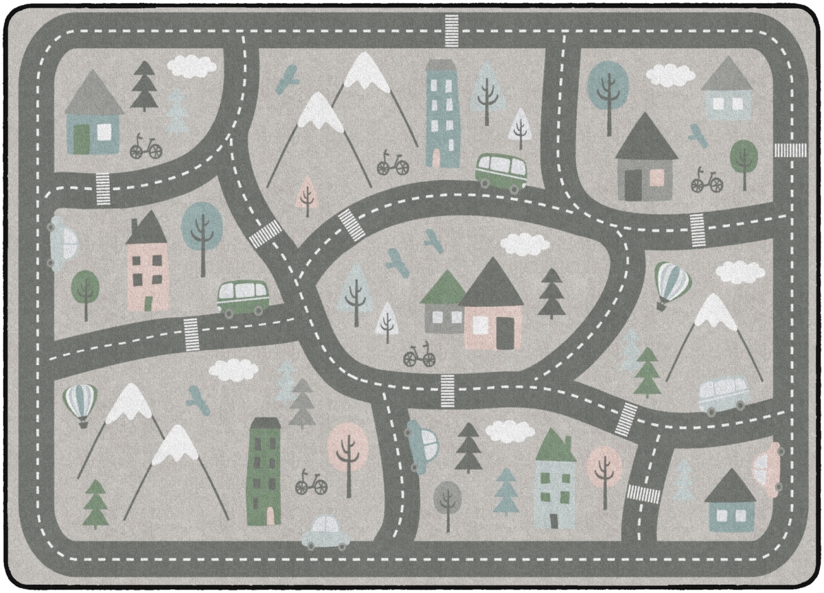 FA1847-32FS Silly Streets Neutral Rug - 6 ft. x 8 ft. 4 in.