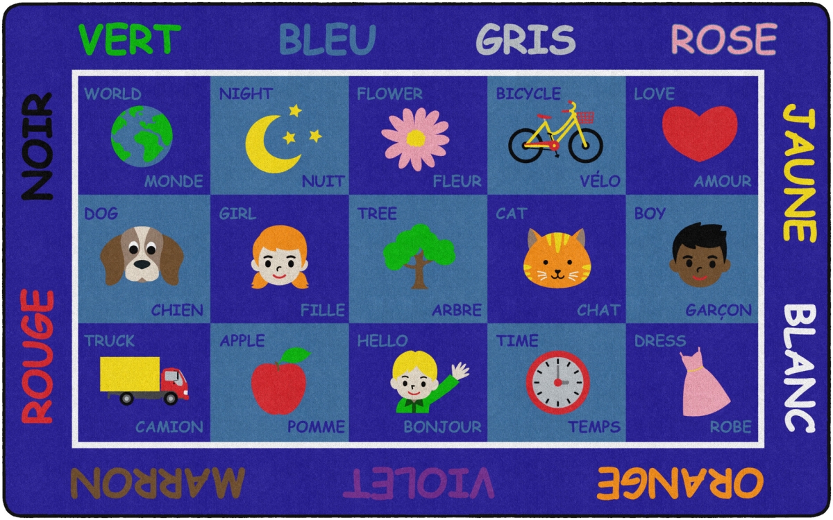 FA1853-44FS French Learning Fun Rug - 7 ft. 6 in. x 12 ft.