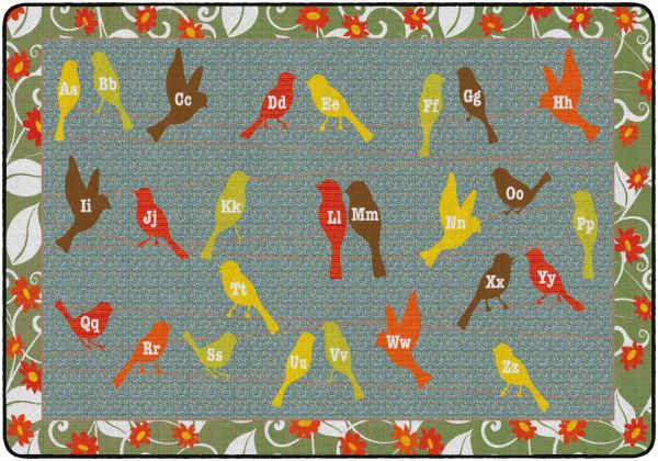 FE272-44A Birds on A Wire Rectangle Rug - 7 ft. 6 in. x 12 ft.