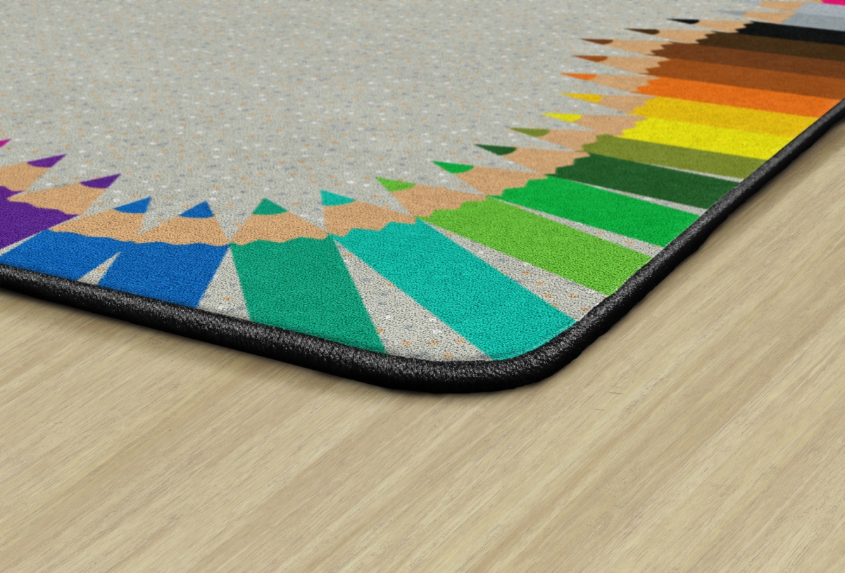 FE276-44A Colored Pencils Rectangle Rug - 7 ft. 6 in. x 12 ft.