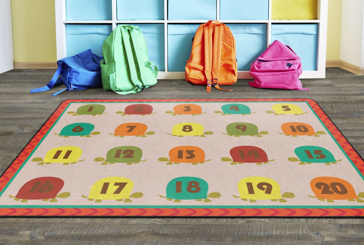 FE278-32A Counting Turtles Rectangle Rug - Seats 20 - 6 ft. x 8 ft. 4 in.