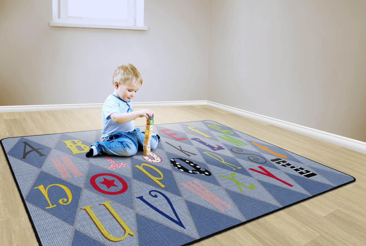 FE299-32A Playful Letters Rectangle Rug - 6 ft. x 8 ft. 4 in.