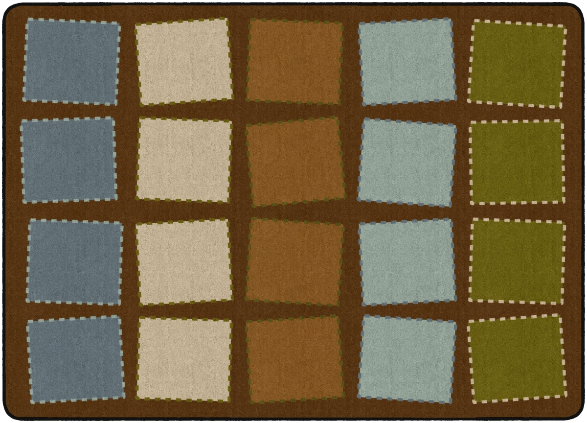 FA1334-58FS Quilted Seating Earth Tone Rug - 10 ft. 6 in. x 13 ft. 2 in.