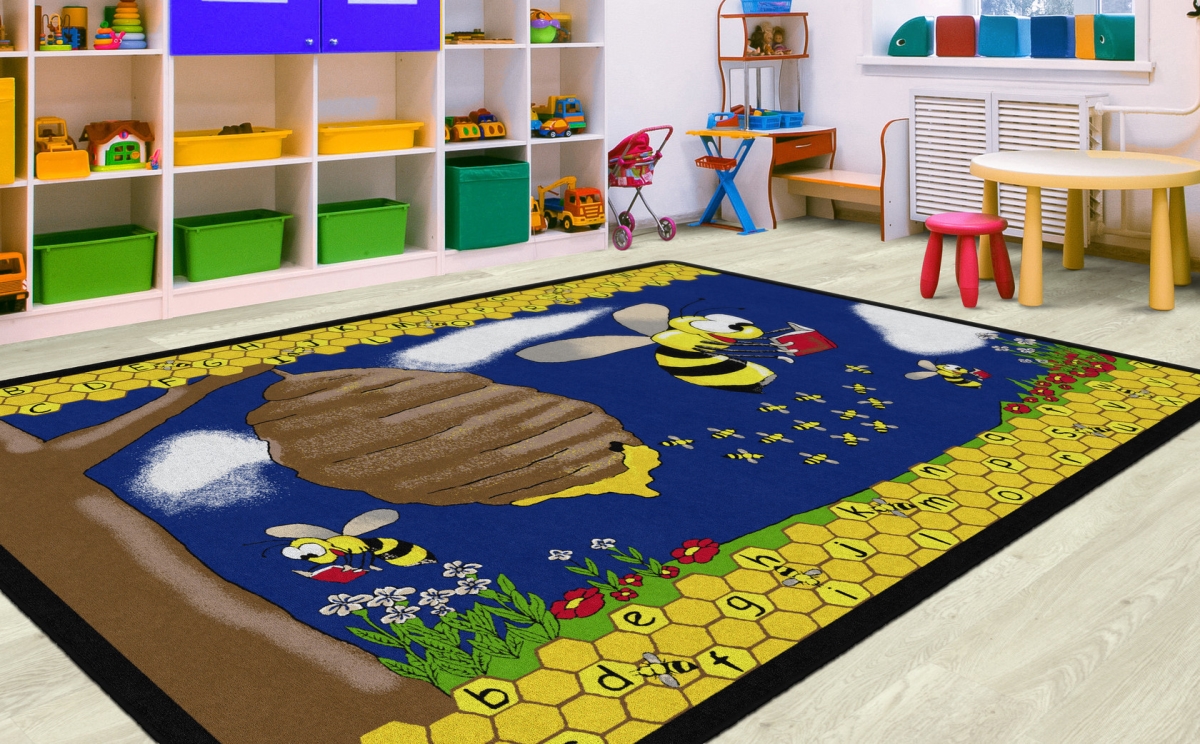 FE140-44A Busy Bee Rectangle Rug - 7 ft. 6 in. x 12 ft.