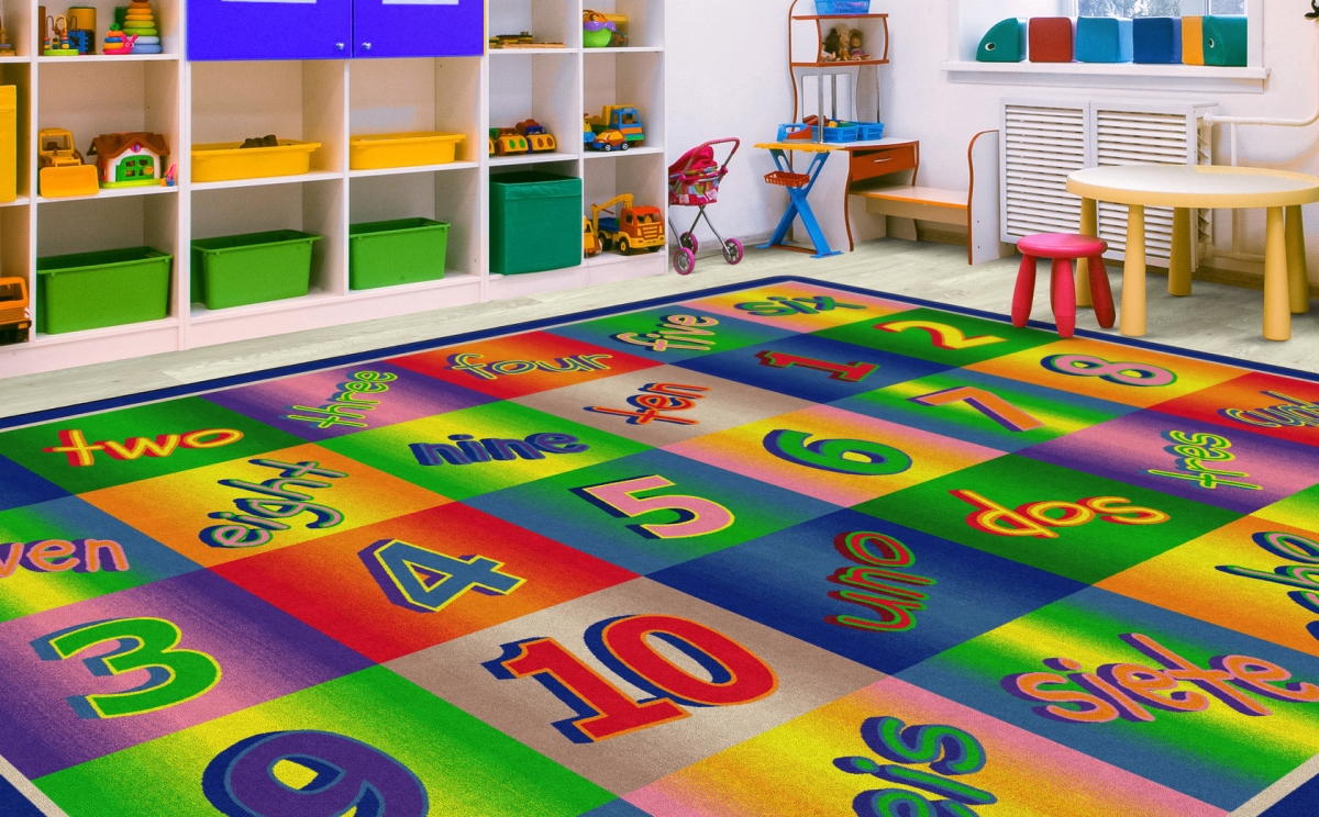 FE105-58A Kaleidoscope Counting Rectangle Rug - 10 ft. 6 in. x 13 ft. 2 in.