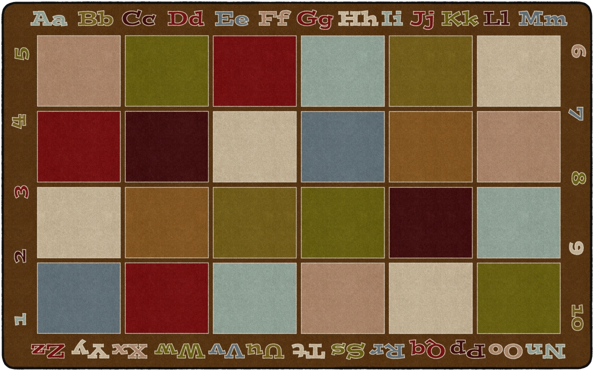 FA1338-58FS Sitting Grid Earth Tone Rug - 10 ft. 6 in. x 13 ft. 2 in.