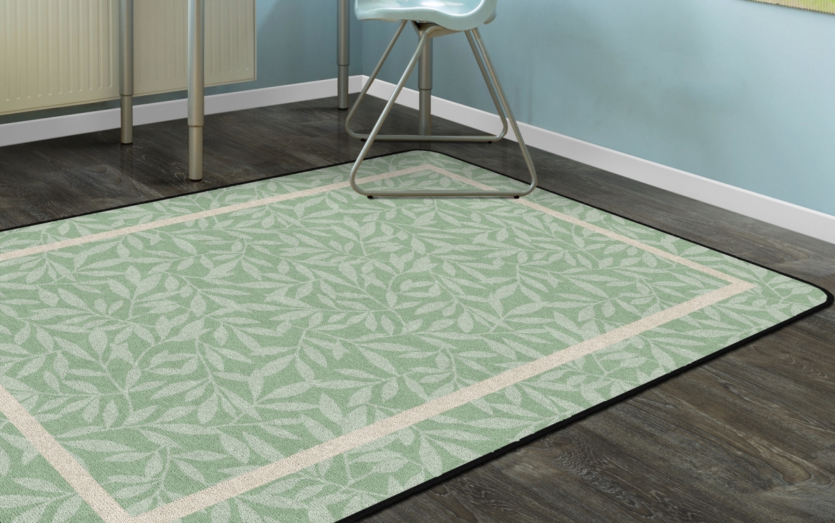 FA1822-22FS Farmhouse Leaves Rectangle Rug - 4 x 6 ft.