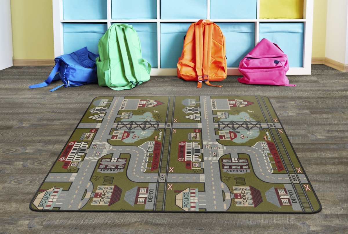 FM178-26A Places to Go Tranquility Square Rug - 6 x 6 ft.