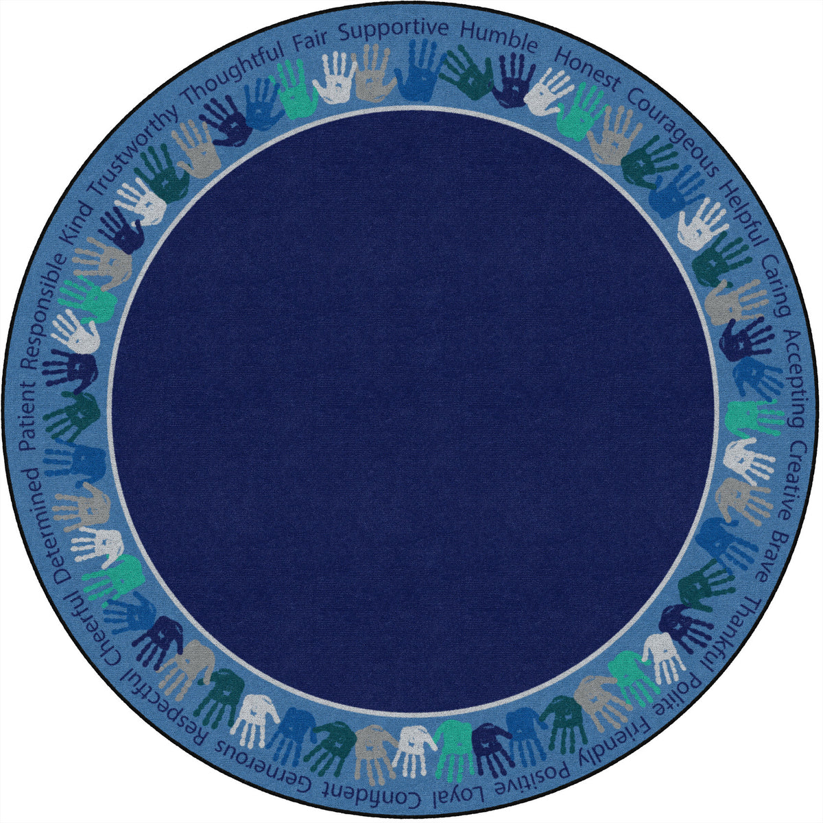FA1845-71FS Helping Hands Cool Round Rug - 12 ft.