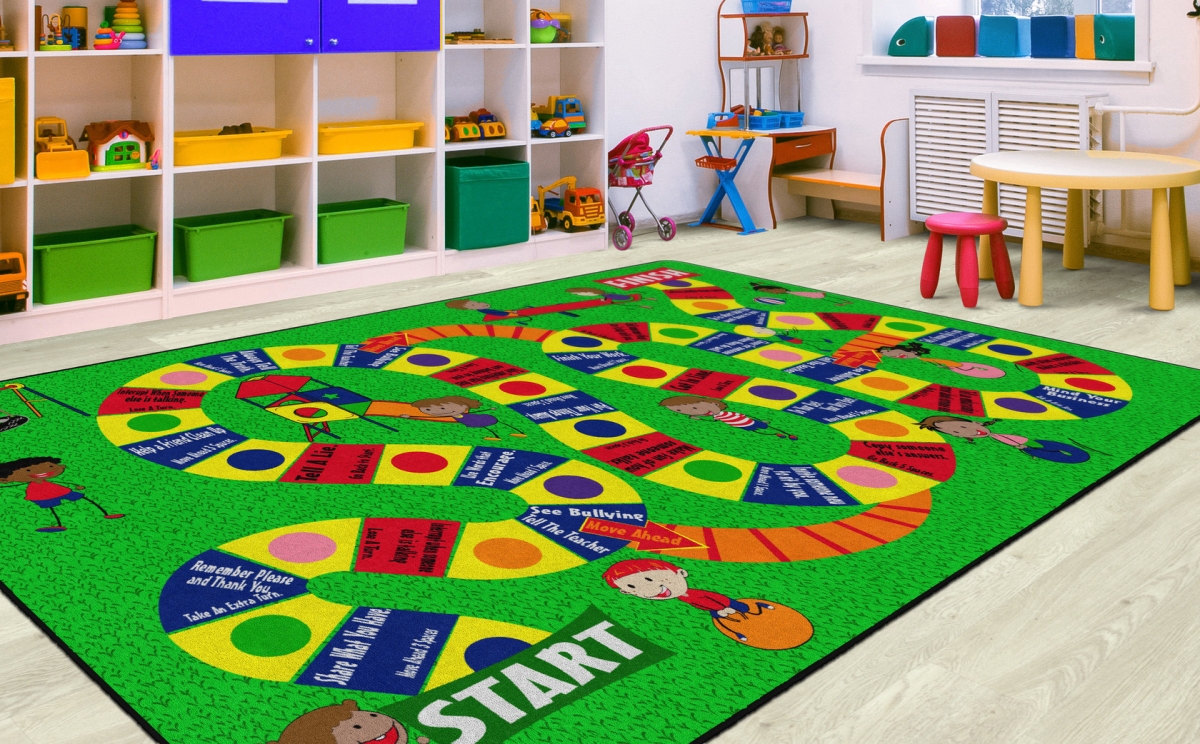 FE283-44A The Friendship Game Rectangle Rug - 7 ft. 6 in. x 12 ft.