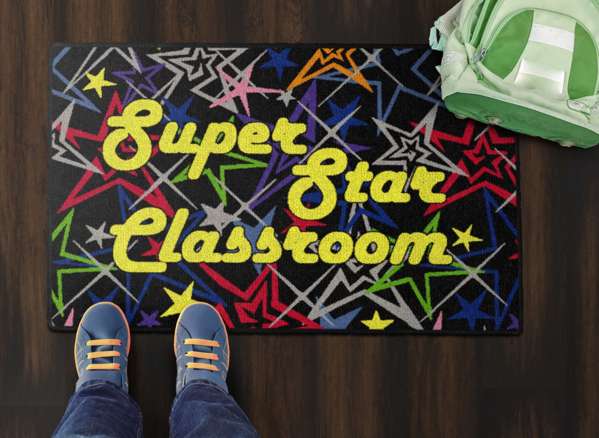 CE145-14W Welcome Rectangle Mat - Super Star - 2 x 3 ft.