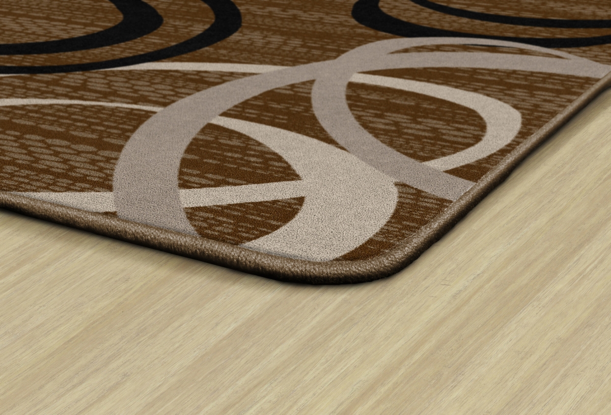 FM199-34A Duo Chocolate & Tan Rectangle Rug - 6 x 9 ft.