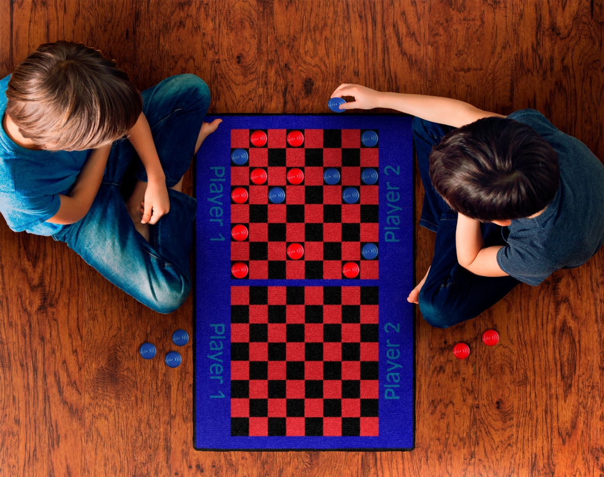 CW1309-12FS Checkers Rectangle Rug - 2 x 3 ft.