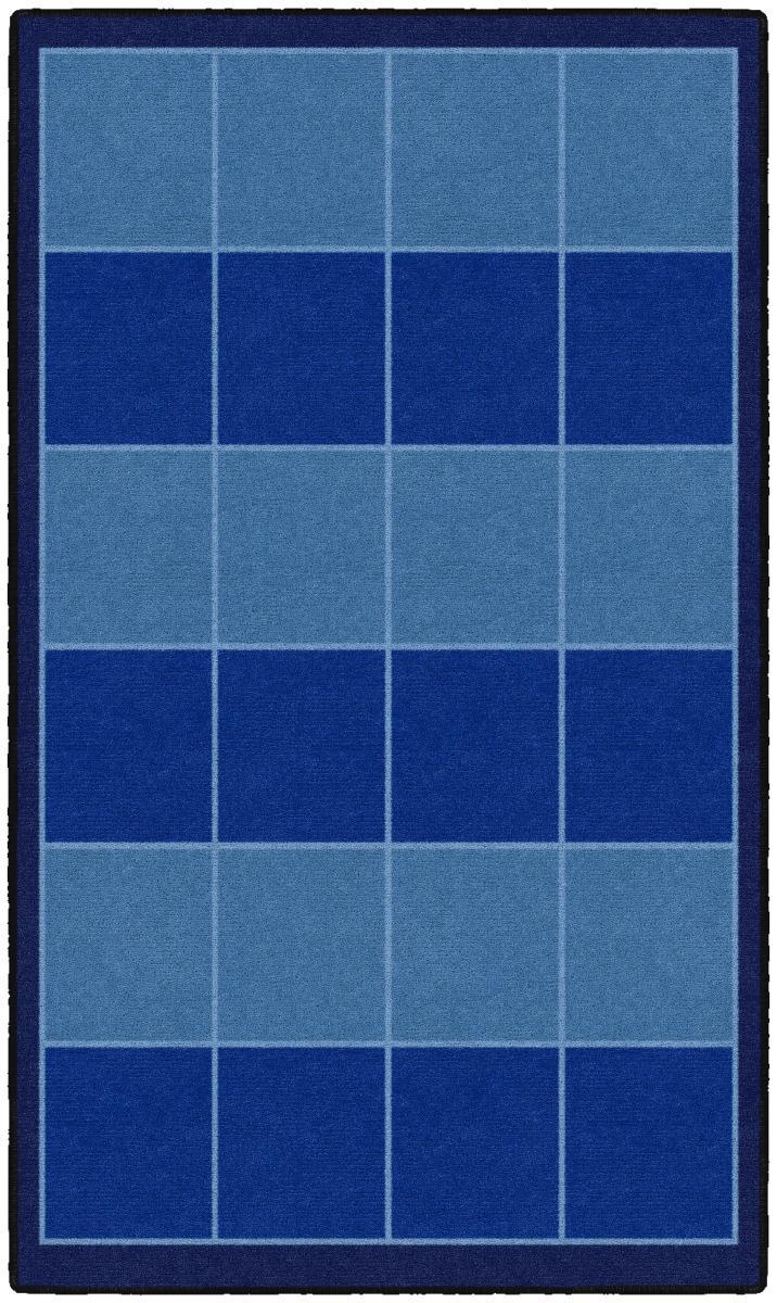 CW1201-16FS My Graphing Sorting Blue & Blue Vertical Rectangle Rug - 3 x 5 ft.