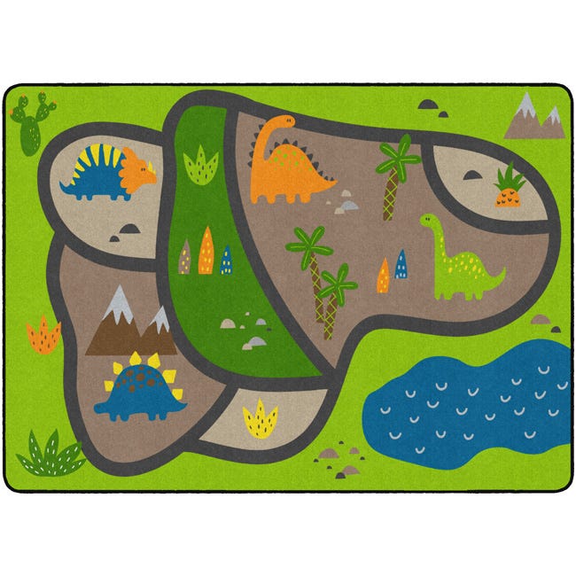 FA1844-44FS Dino Map Rug - 7 ft. 6 in. x 12 ft.