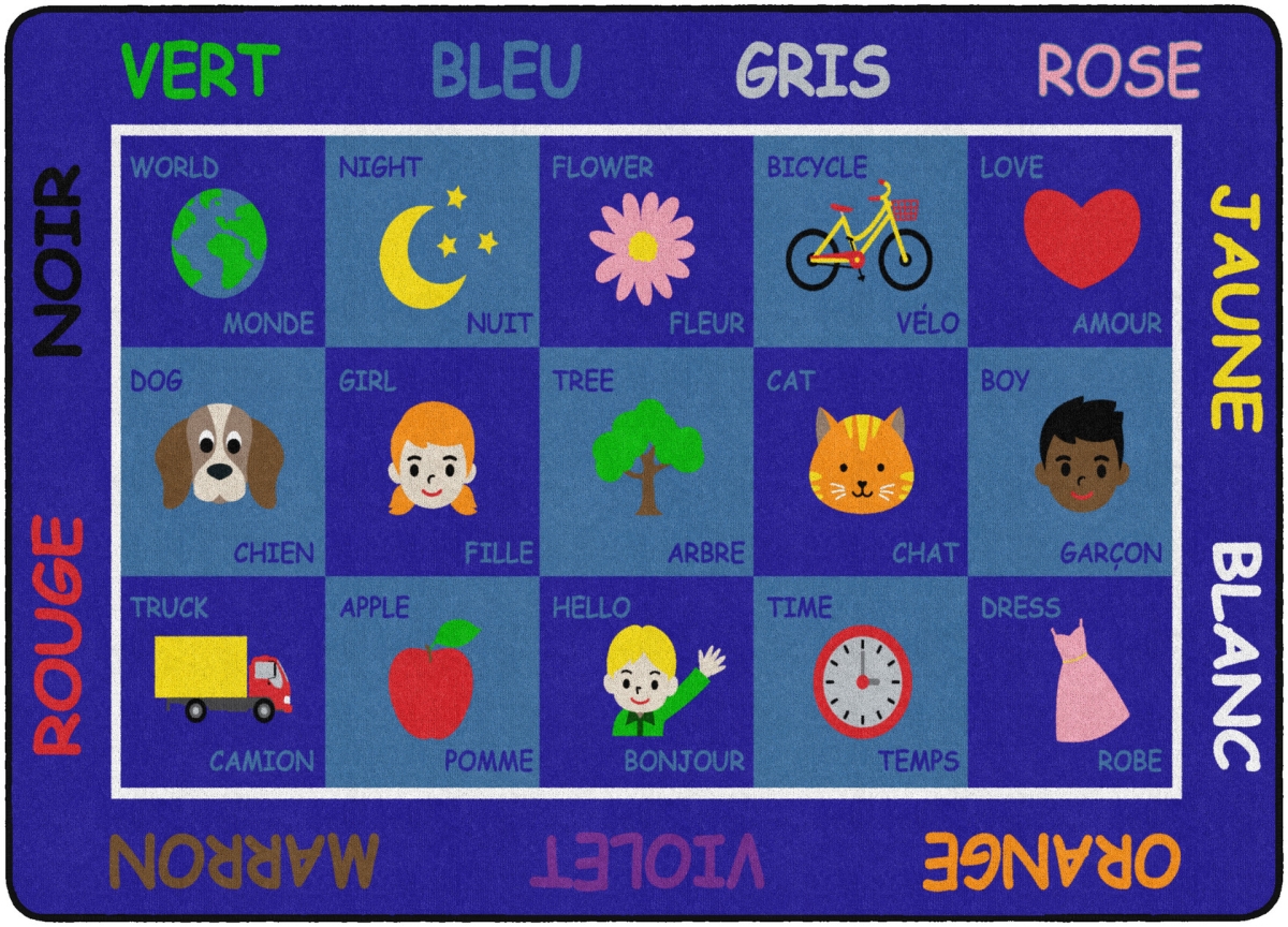 FA1853-32FS French Learning Fun Rug - 6 ft. x 8 ft. 4 in.