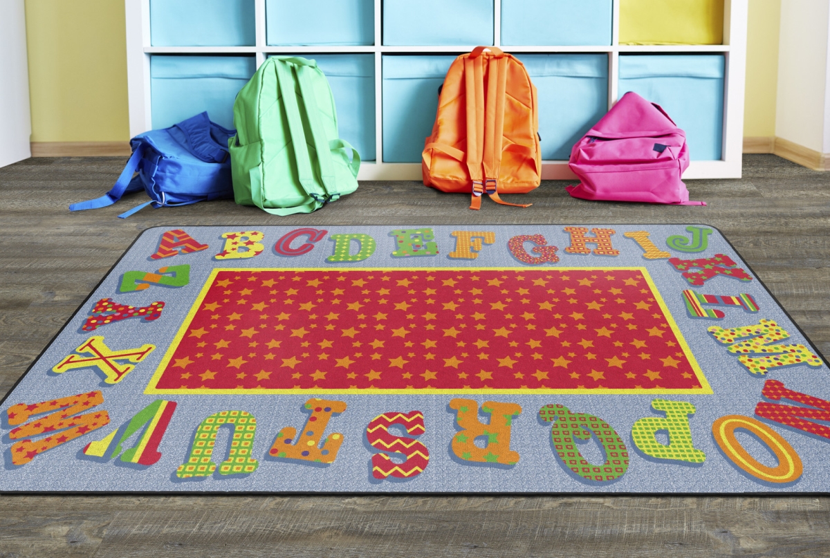 FE280-32A Dancing Alphabet Rectangle Rug - 6 ft. x 8 ft. 4 in.