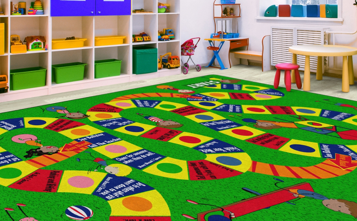 FE283-58A The Friendship Game Rectangle Rug - 10 ft. 6 in. x 13 ft. 2 in.