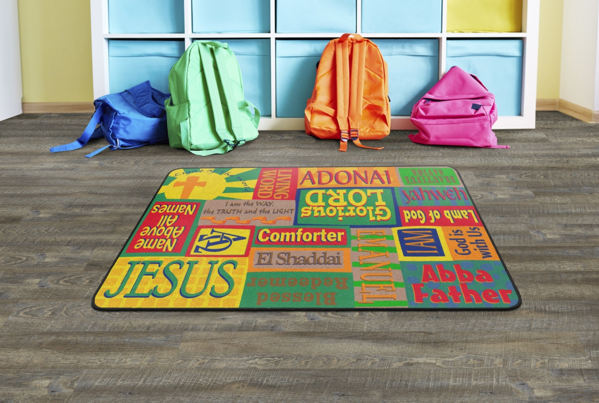 FE300-22A Precious Names of God Rectangle Rug - 4 x 6 ft.