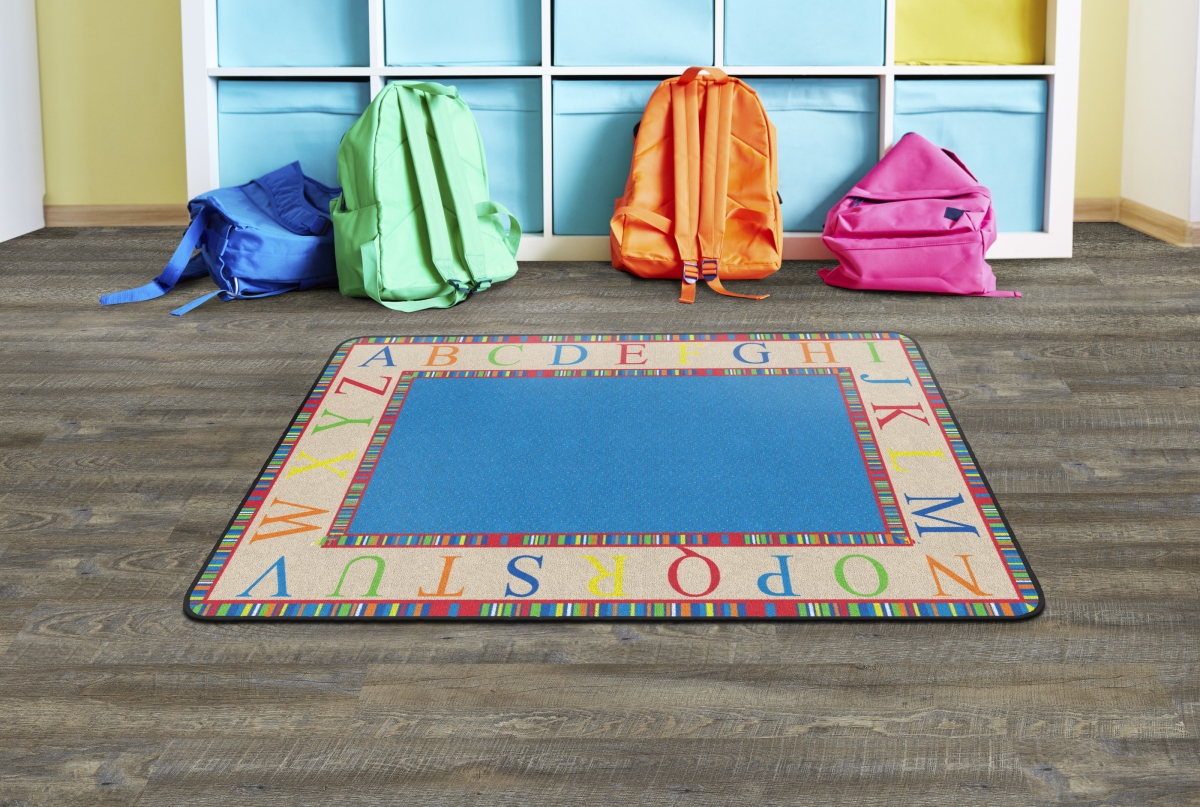 FE309-22A The Alphabet Rectangle Rug - 4 x 6 ft.