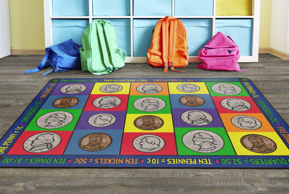 FE263-32A How Much Money Do I Have Rectangle Rug - 6 ft. x 8 ft. 4 in.