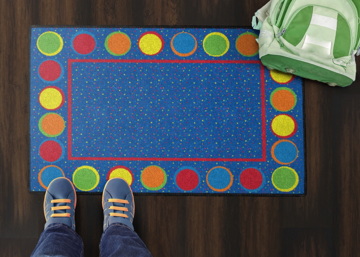 CE306-08W Sitting Spots Primary Rectangle Mat - 2 x 3 ft.