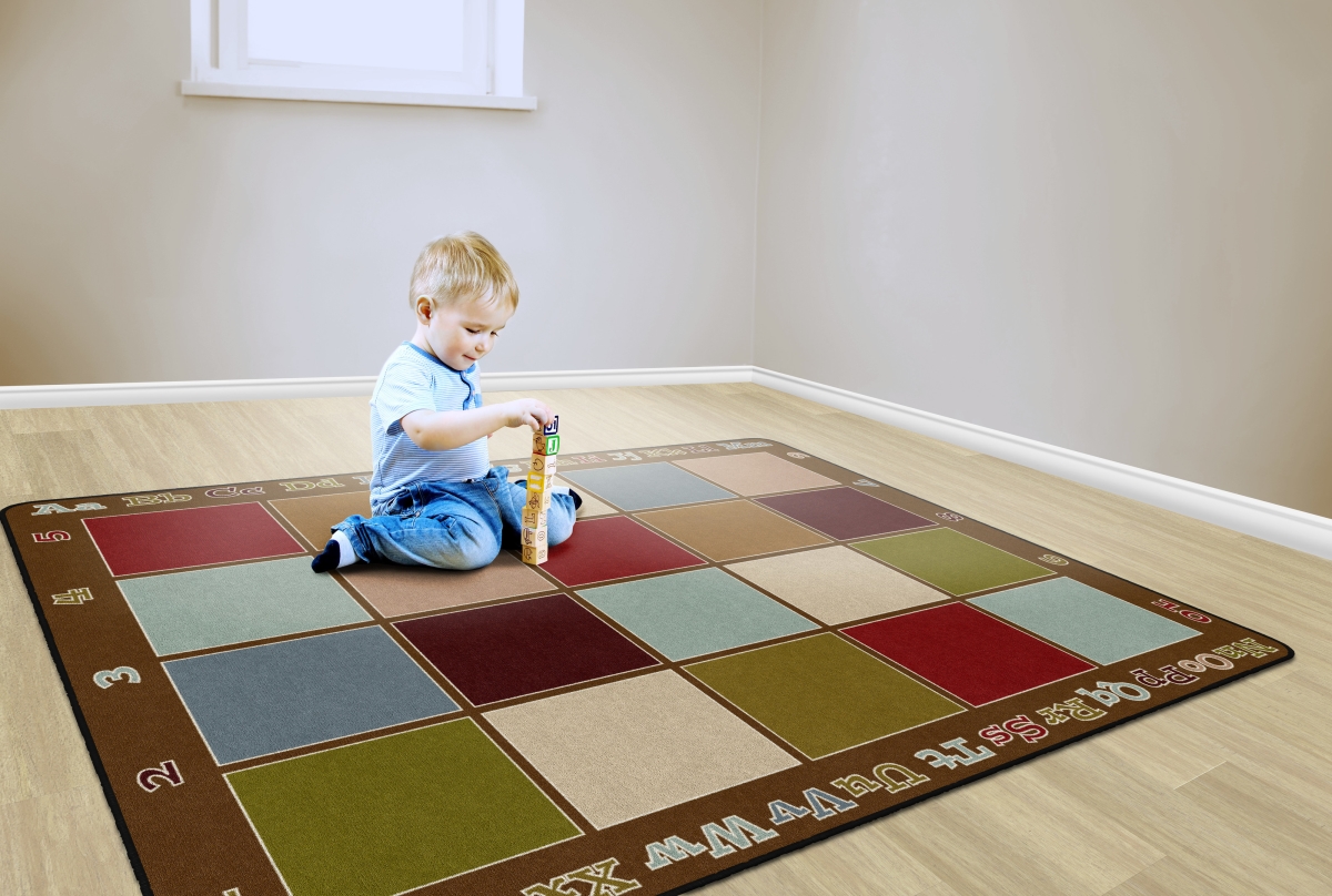 FA1338-32FS Sitting Grid Earth Tone Rug - 6 ft. x 8 ft. 4 in.