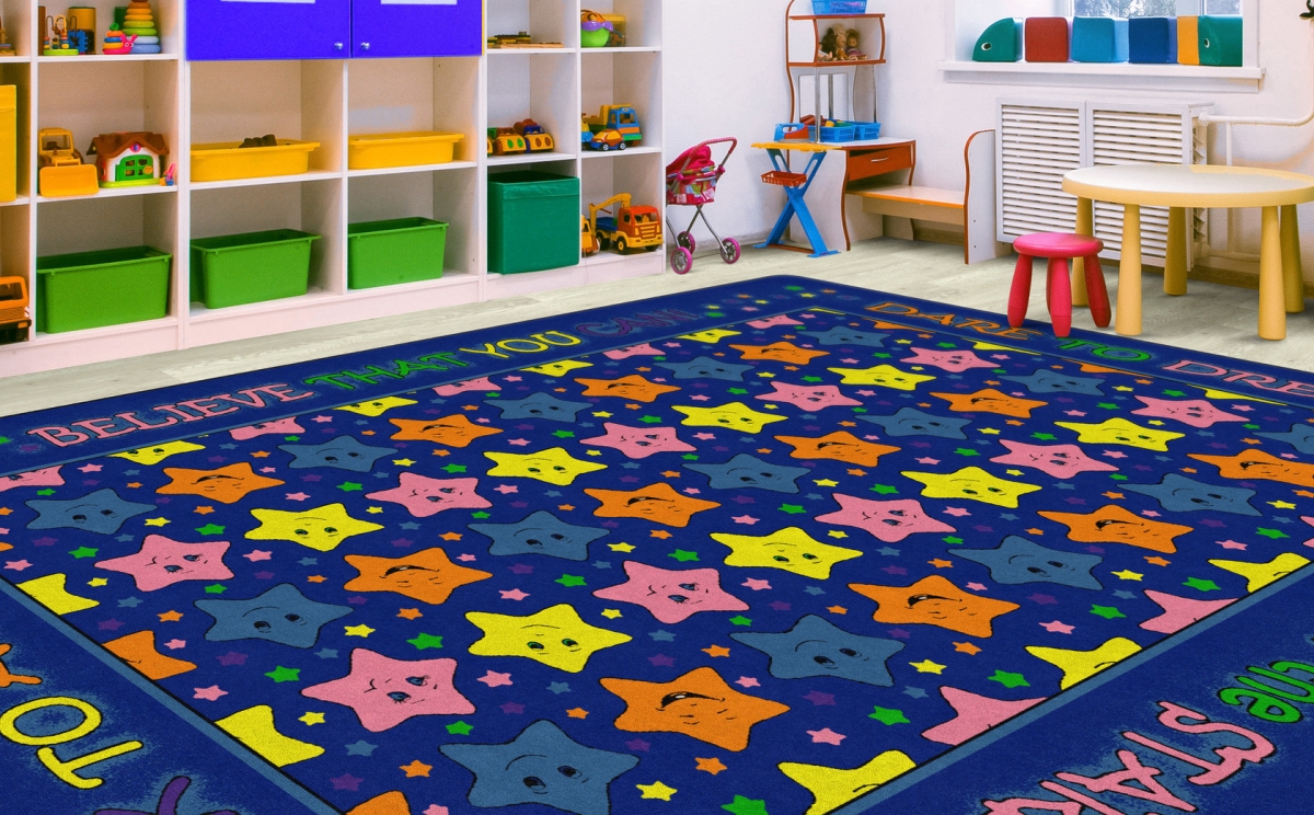 FE134-58A Reach for The Stars Indigo Rectangle Rug - 10 ft. 6 in. x 13 ft. 2 in.