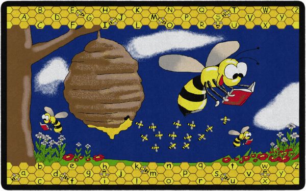FE140-58A Busy Bee Rectangle Rug - 10 ft. 6 in. x 13 ft. 2 in.