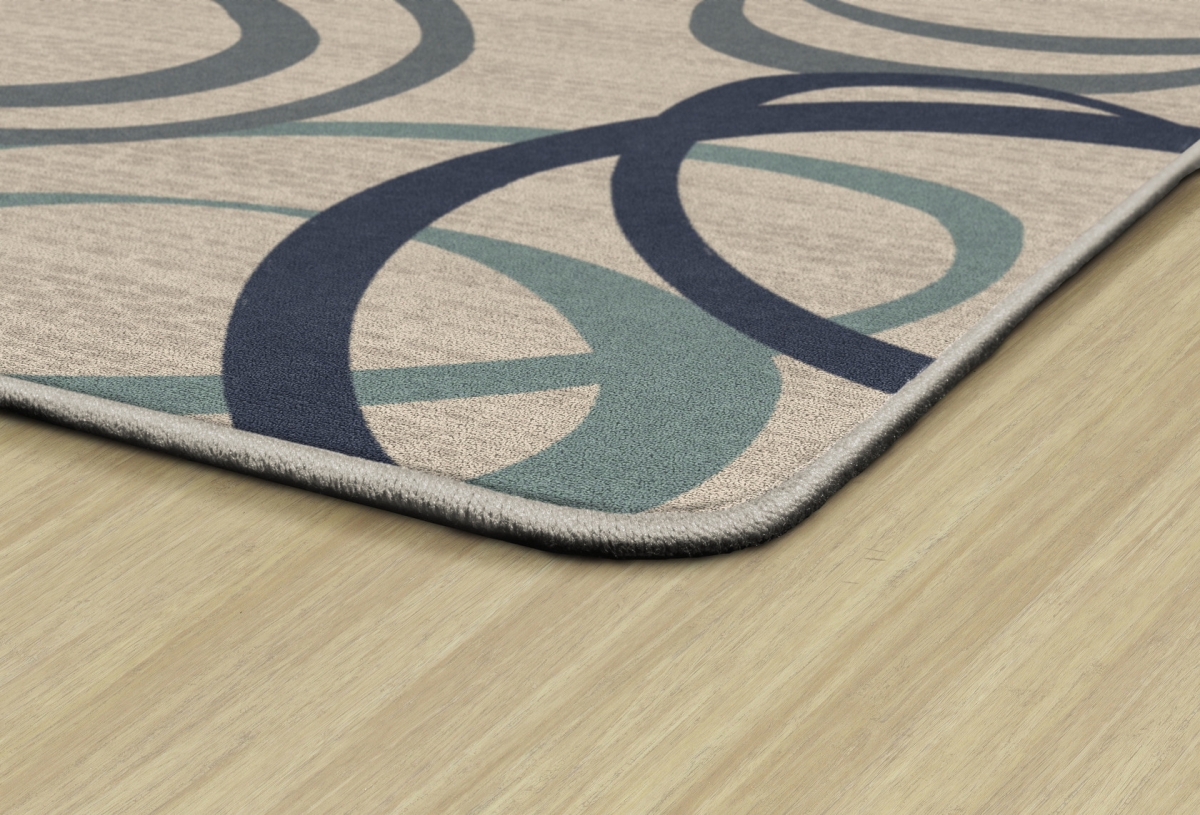 FM200-34A Duo Natural & Blue Rectangle Rug - 6 x 9 ft.