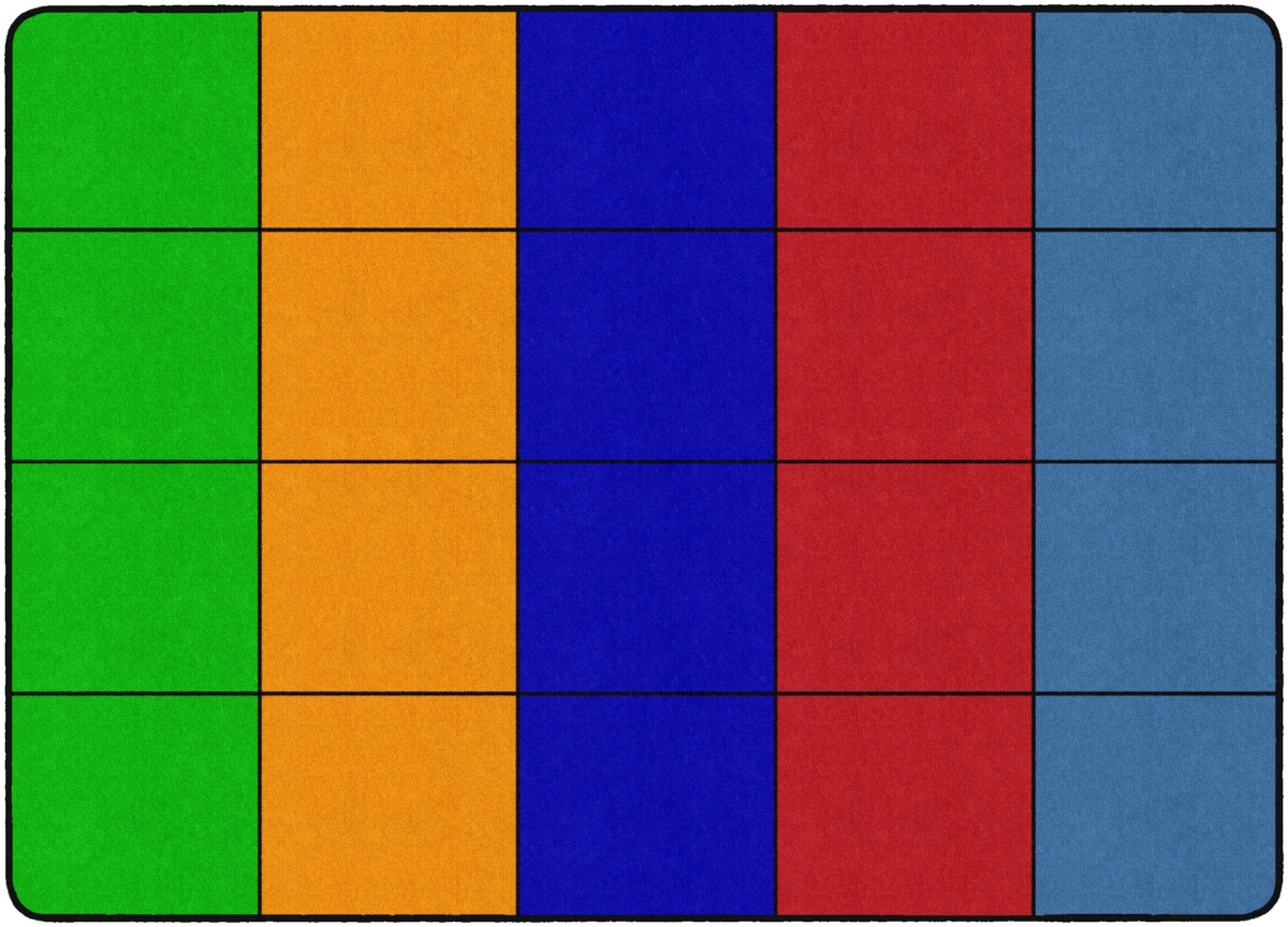 FA2025-32FS Rainbow Seating Blocks Rug - 6 ft. x 8 ft. 4 in.