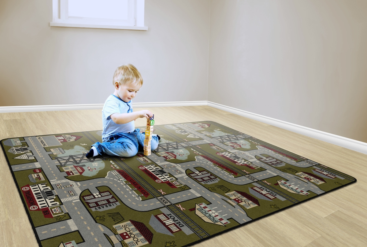 FM178-34A Places to Go Tranquility Rectangle Rug - 6 x 9 ft.