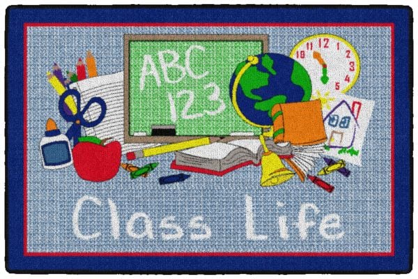 CE359-22W Class Life Blue Rectangle Rug - 4 x 6 ft.