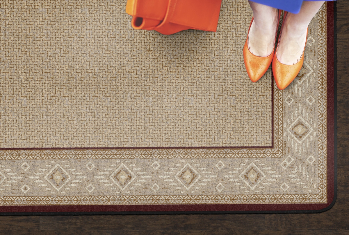 FM187-22A Ventana Weave Garnet Rectangle Rug - 4 x 6 ft.