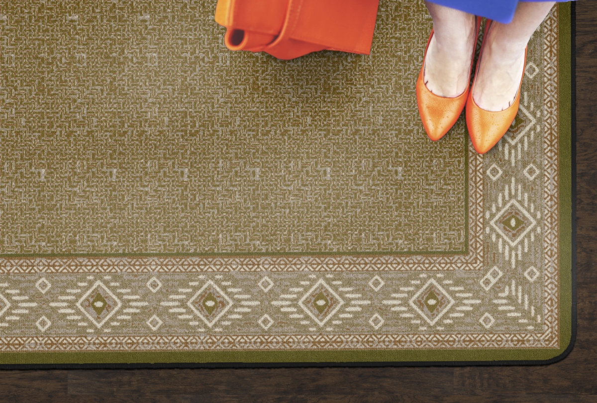 FM188-22A Ventana Weave Green Rectangle Rug - 4 x 6 ft.