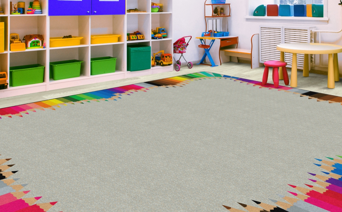 FE276-58A Colored Pencils Rectangle Rug - 10 ft. 6 in. x 13 ft. 2 in.