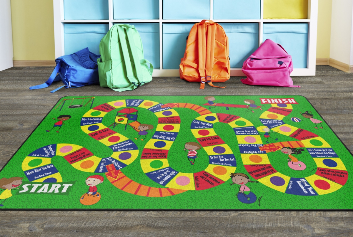 FE283-32A The Friendship Game Rectangle Rug - 6 ft. x 8 ft. 4 in.