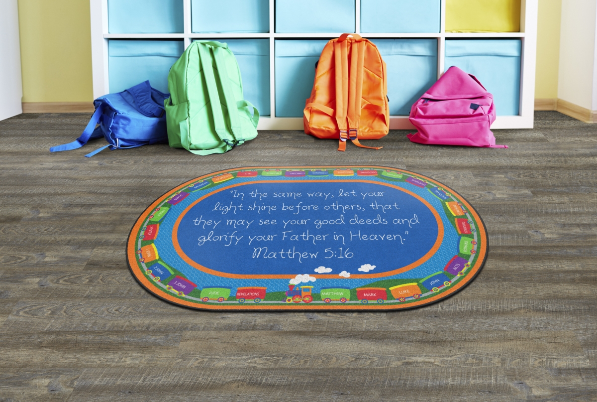 FE294-23A Testament Train Oval Rug - 4 x 6 ft.