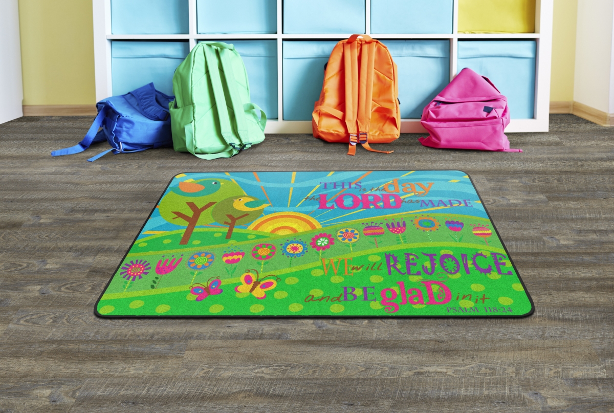 FE312-22A This is the Day the Lord Has Made Rectangle Rug - 4 x 6 ft.