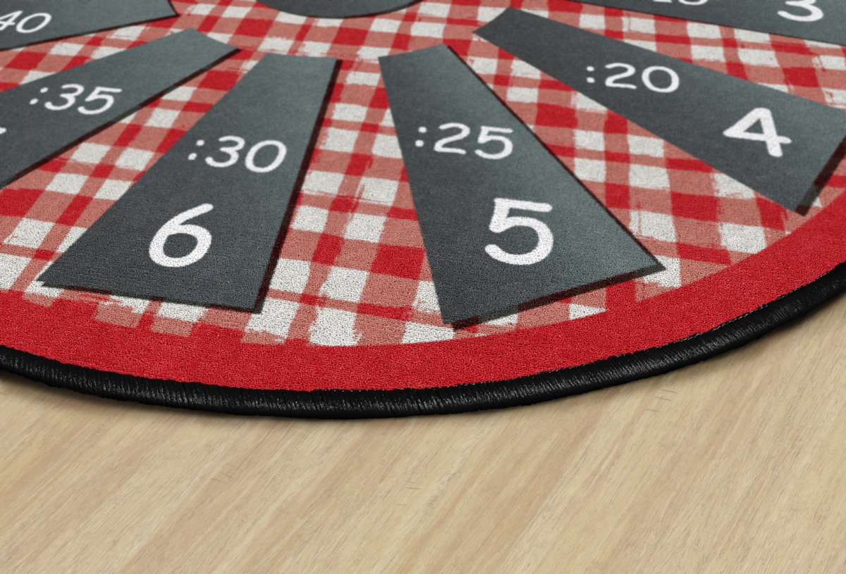 FA1813-27FS What Time Windmill Red Round Rug - 6 ft.