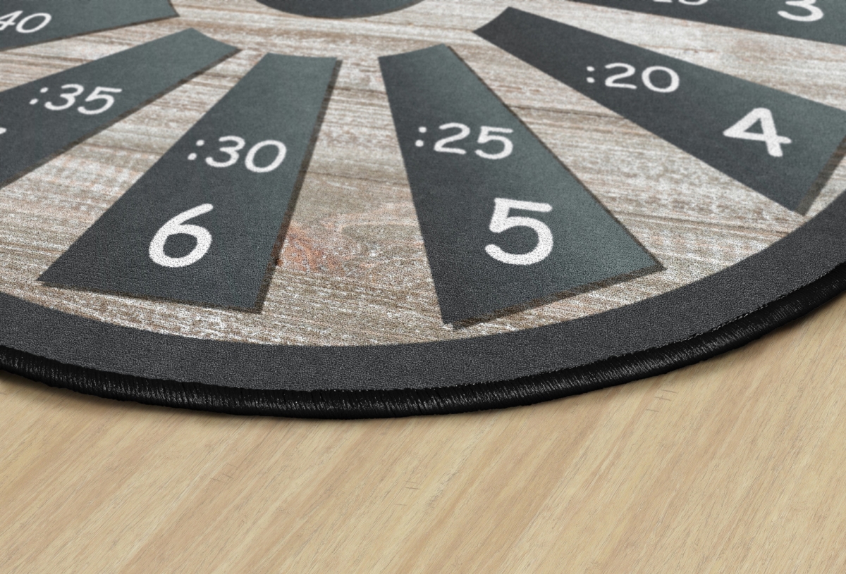 FA1814-27FS What Time Windmill Grey Round Rug - 6 ft.