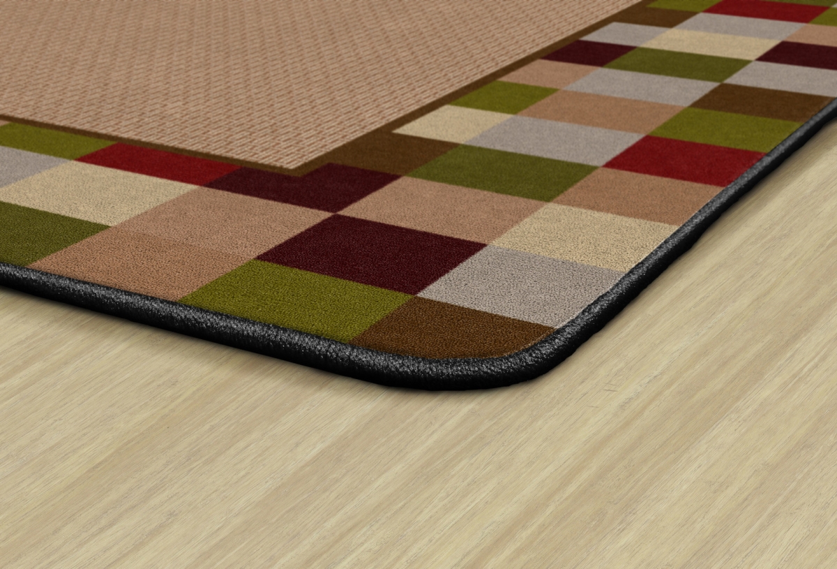 FM179-50A Border Blocks Brick Rectangle Rug - 8 ft. 4 in. x 12 ft.