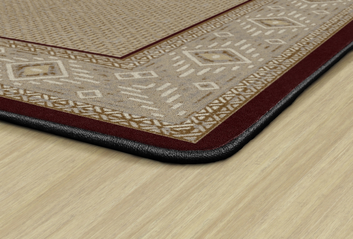 FM187-34A Ventana Weave Garnet Rectangle Rug - 6 x 9 ft.