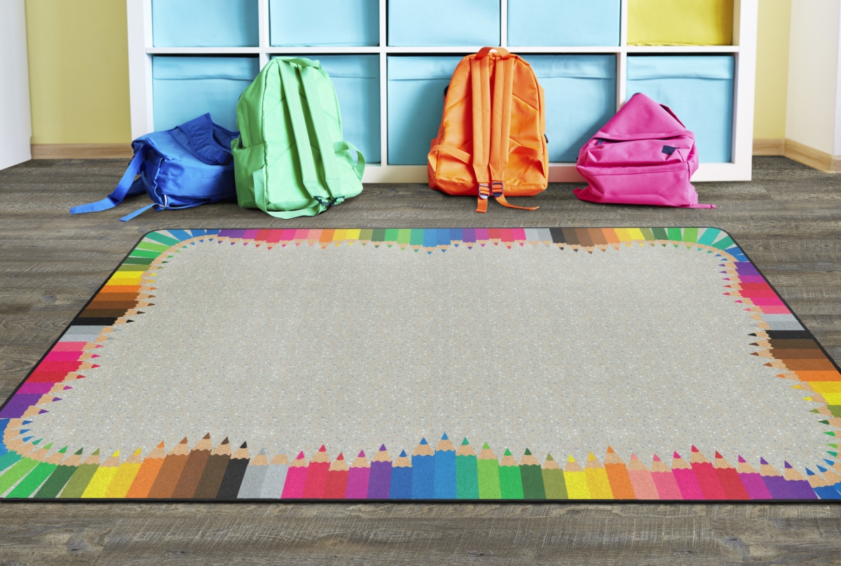 FE276-32A Colored Pencils Rectangle Rug - 6 ft. x 8 ft. 4 in.