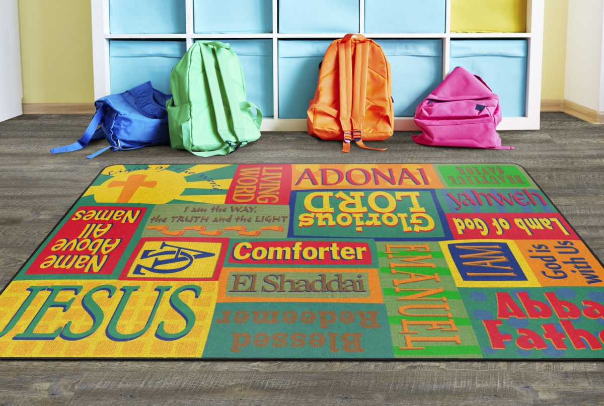 FE300-32A Precious Names of God Rectangle Rug - 6 ft. x 8 ft. 4 in.