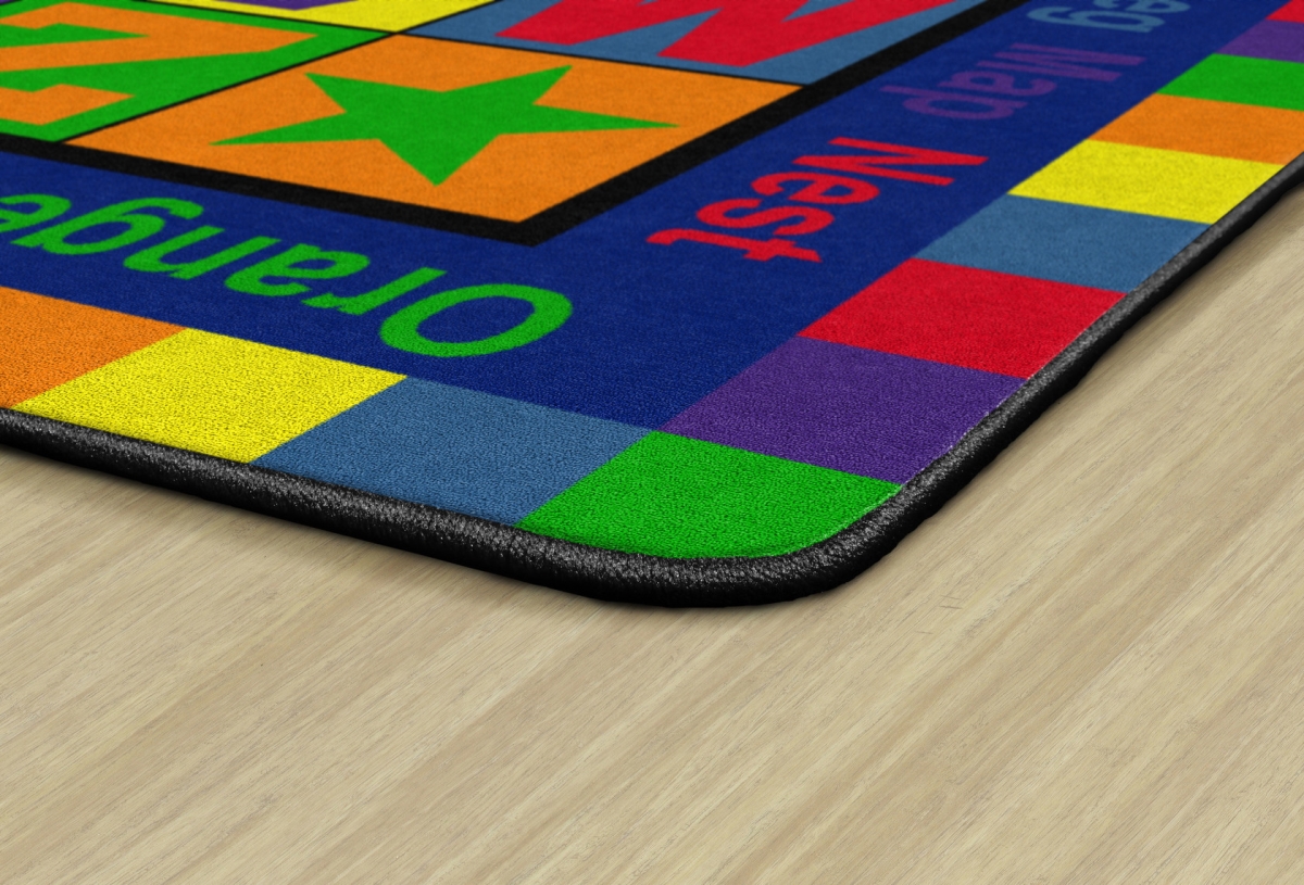 FE107-44A ABC Words Rectangle Rug - 7 ft. 6 in. x 12 ft.