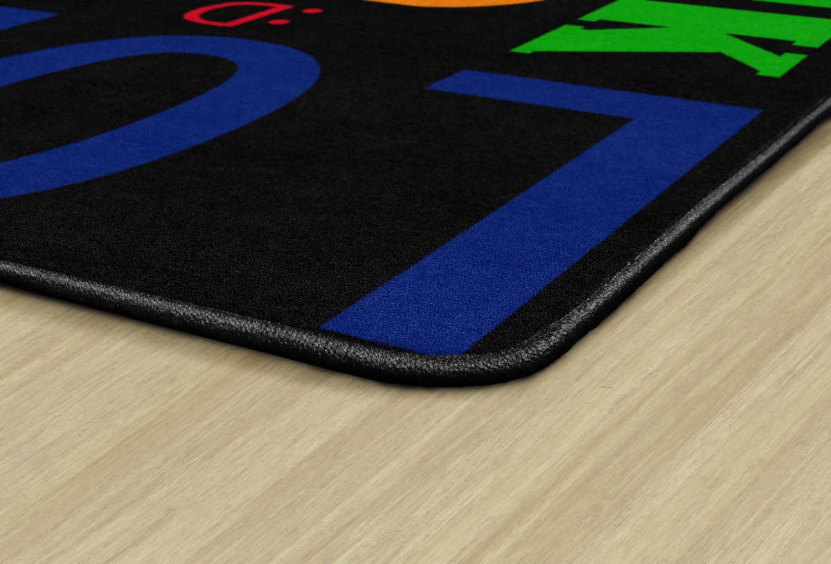 FM207-50A Text Mix Black Rectangle Rug - 8 ft. 4 in. x 12 ft.