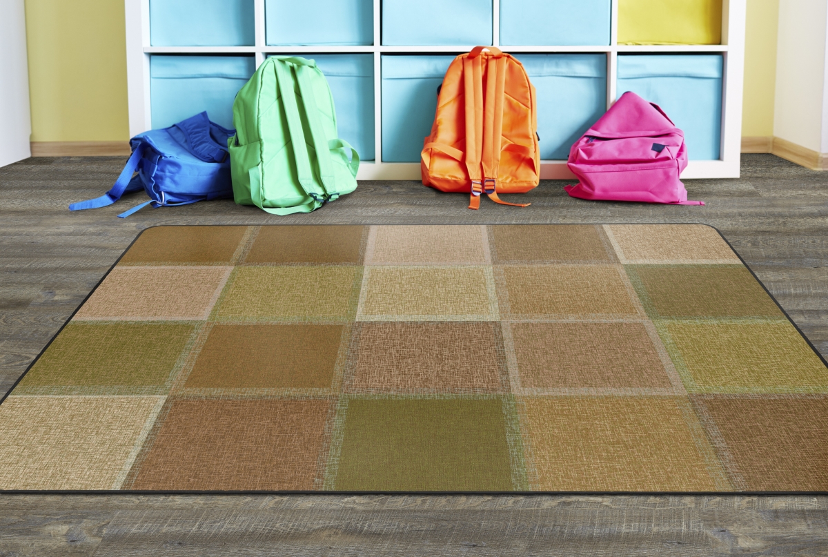 FA1311-32FS Crosshatch Earth Tone Rug - 6 ft. x 8 ft. 4 in.